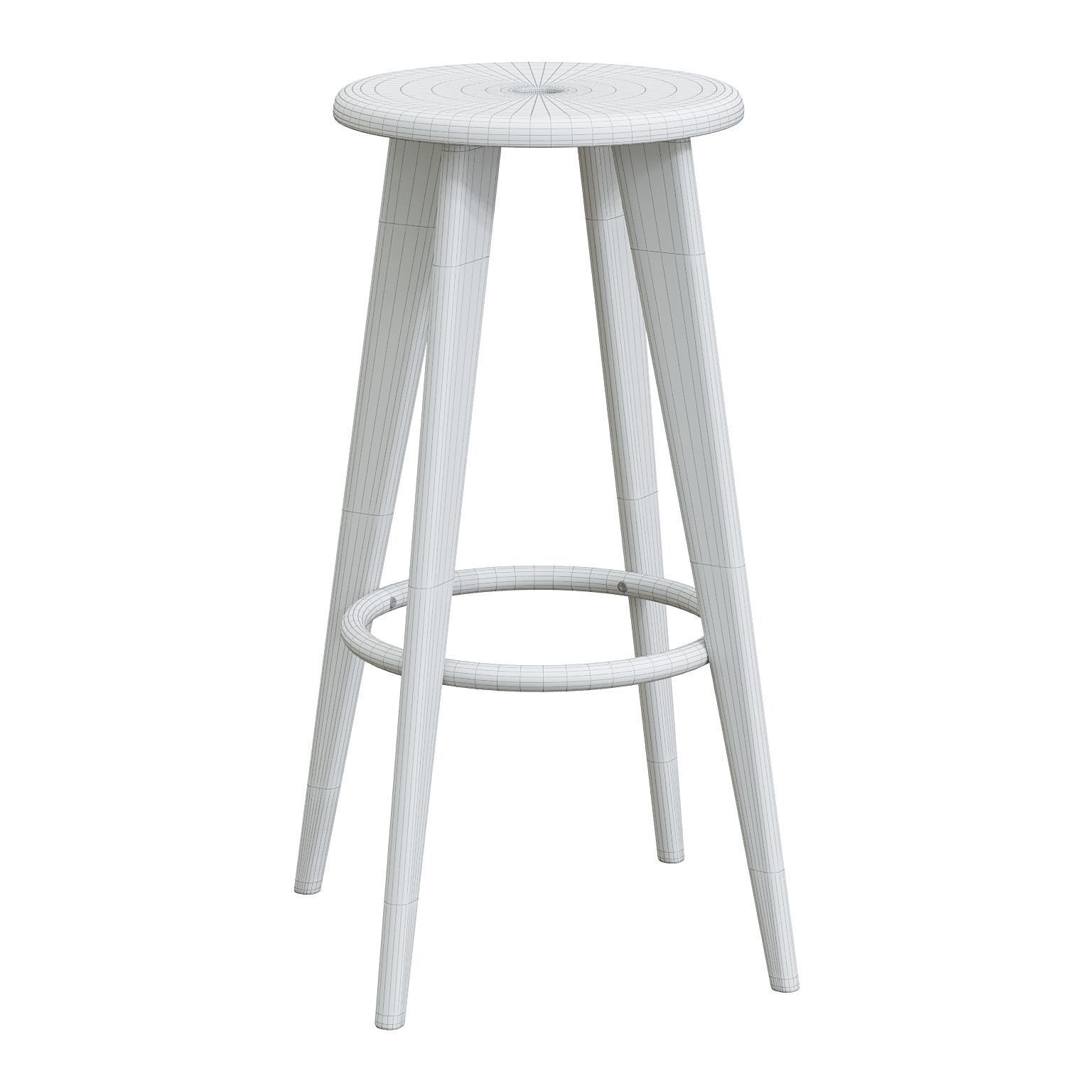 Tabouret Haut Bar Stool 3D model_3