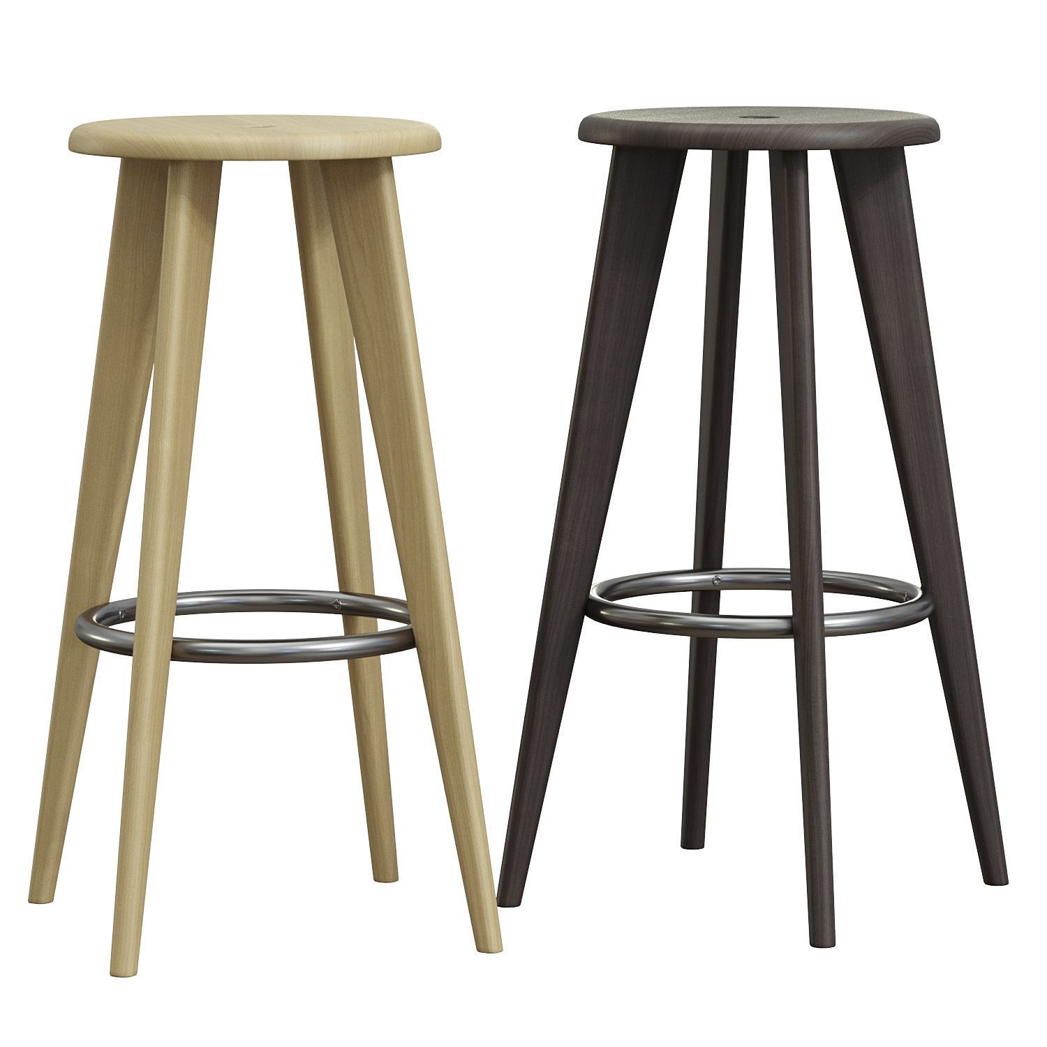 Tabouret Haut Bar Stool 3D model_2