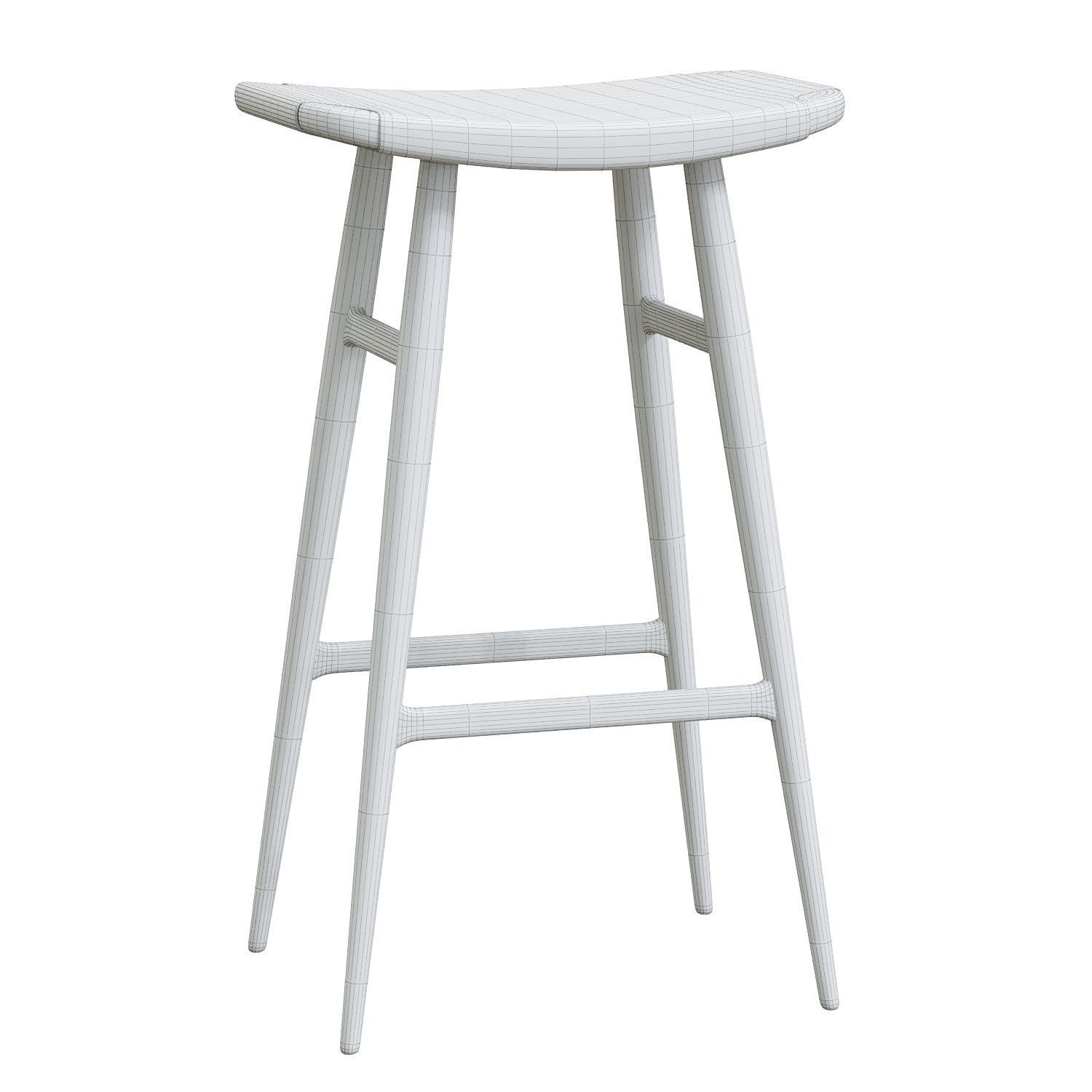Freja Bar Stool 3D model_3