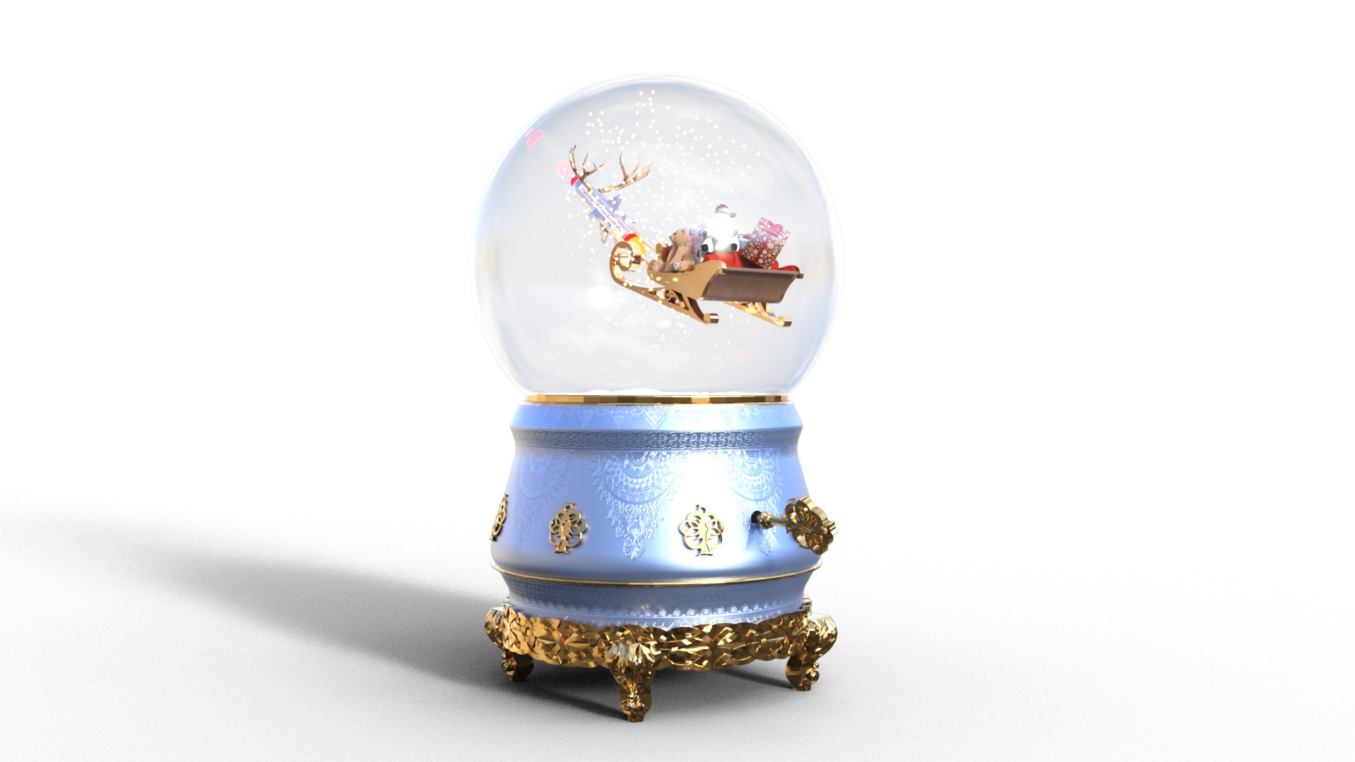 Wishes Globe For Christmas Low-poly 3D model_4