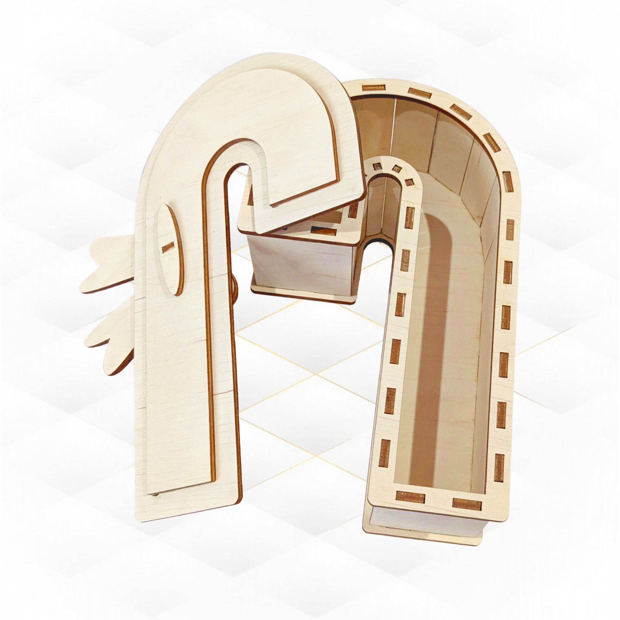 Christmas Candy Box laser cutting design 3D print model_4