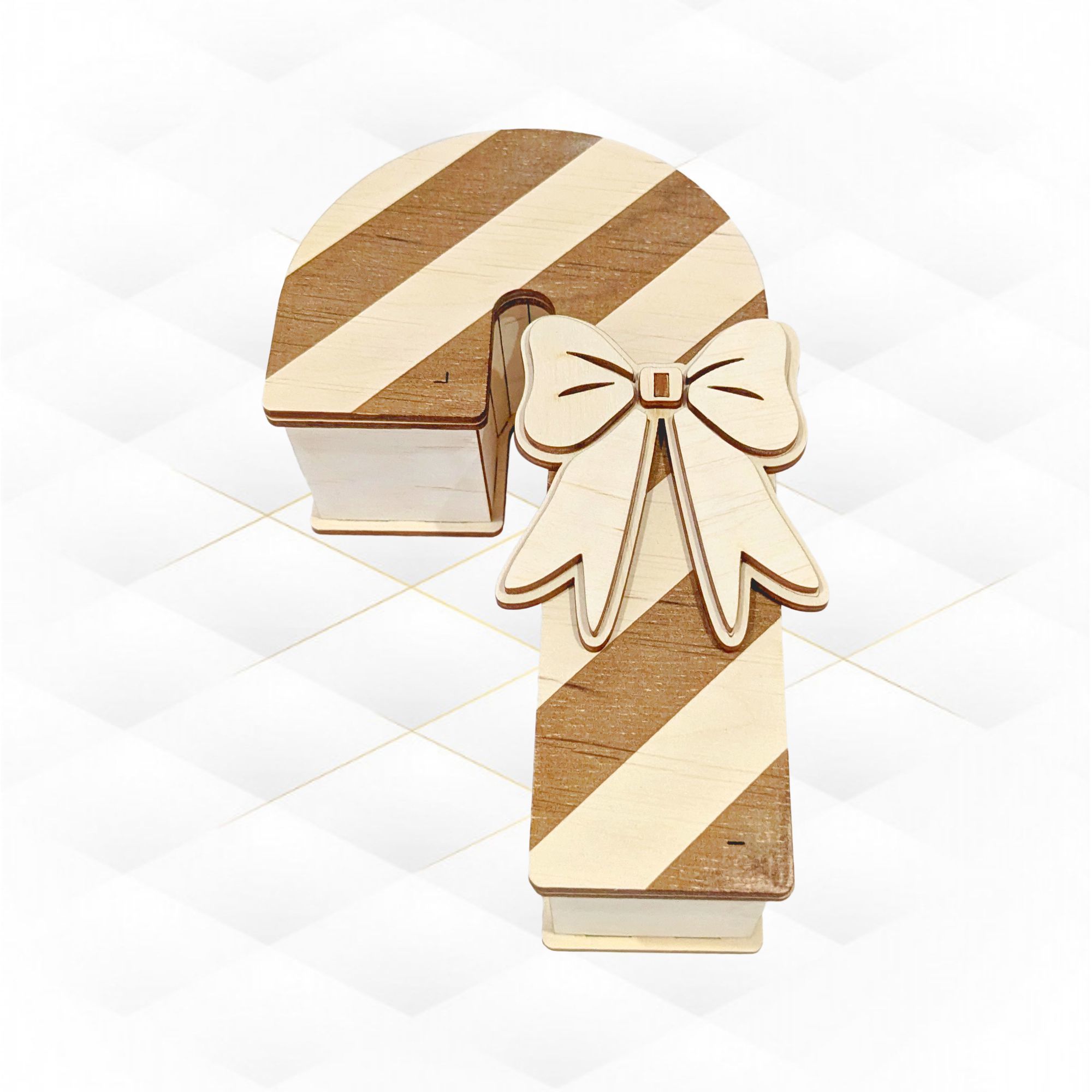 Christmas Candy Box laser cutting design 3D print model_1