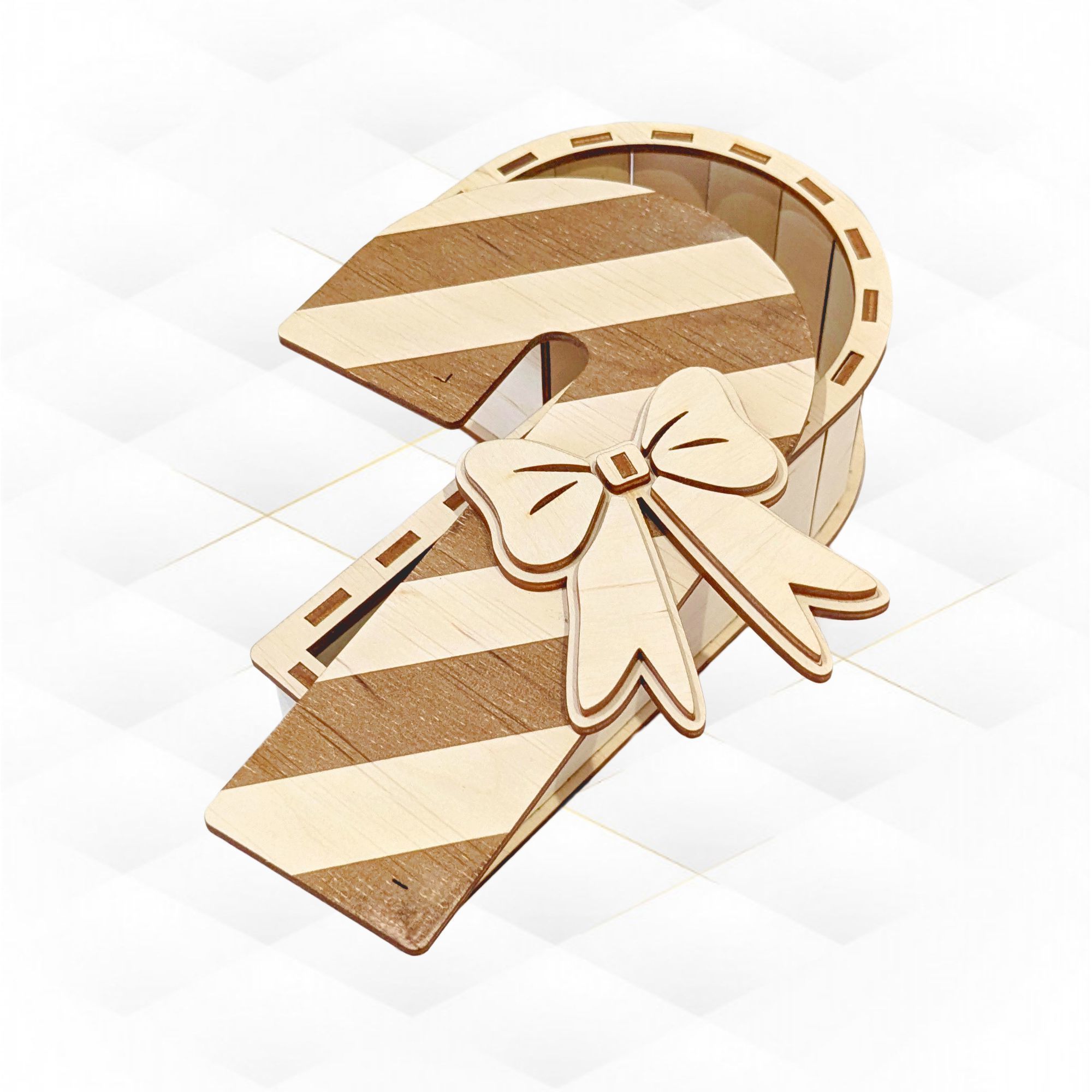 Christmas Candy Box laser cutting design 3D print model_3