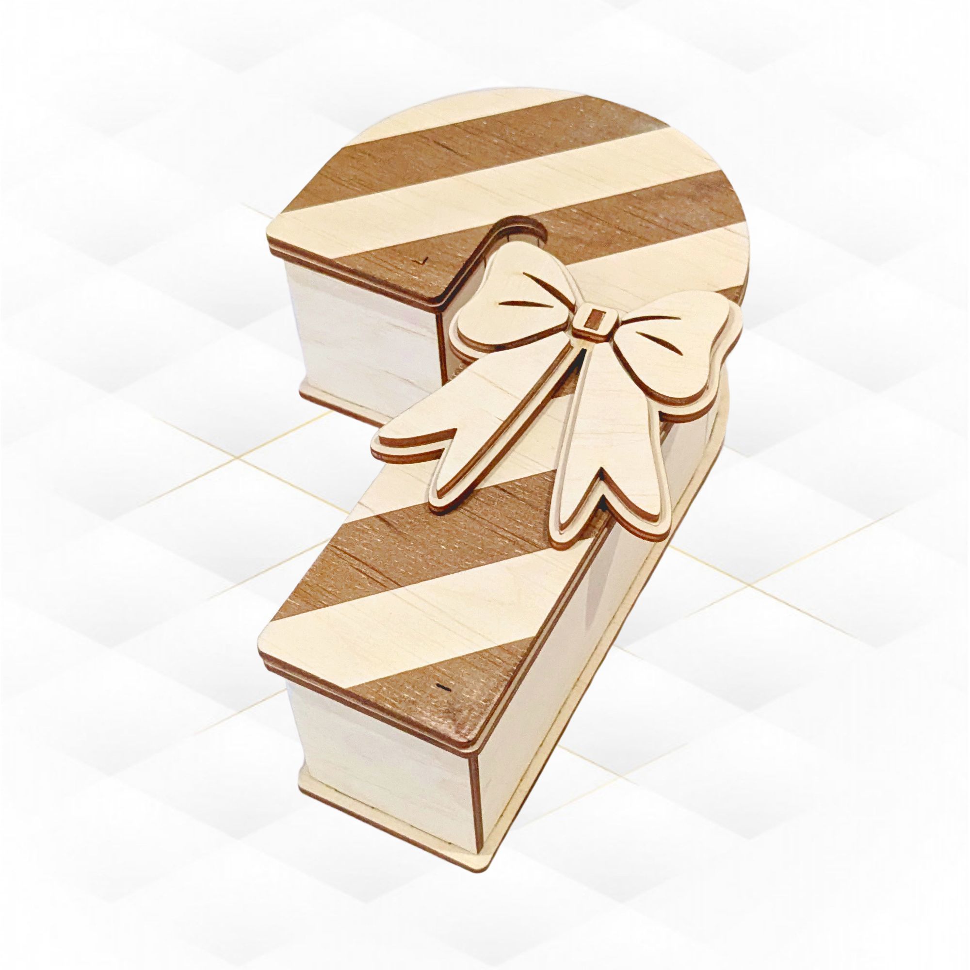 Christmas Candy Box laser cutting design 3D print model_2