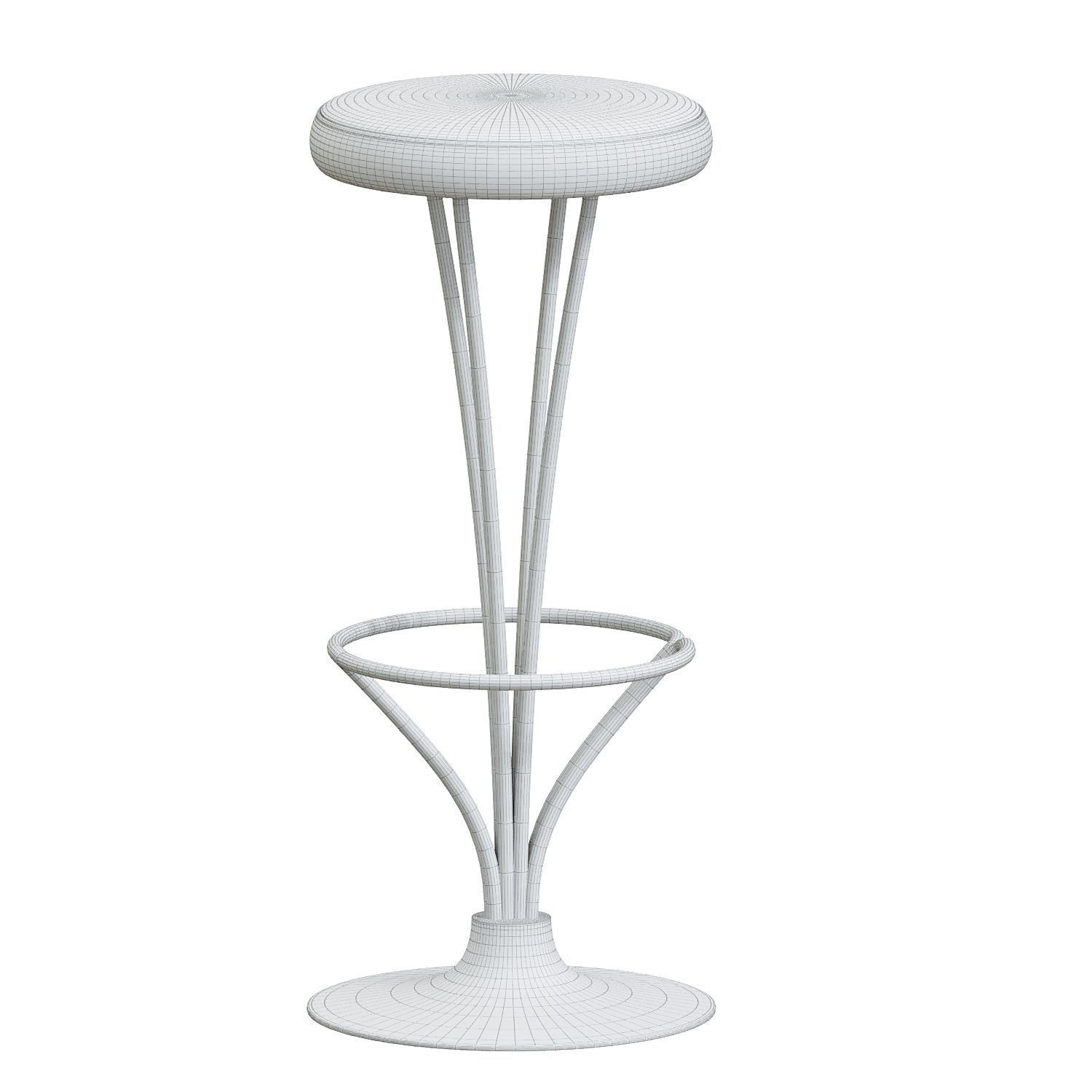 Piet Hein for Fritz Hansen Barstool 3D model_5