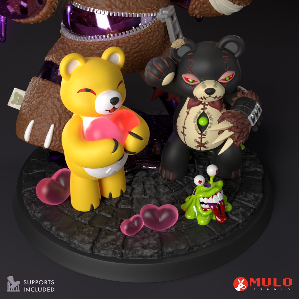 TrioBear - Monzaemon Warumonzaemon Shinmonzaemon 3D print model_2