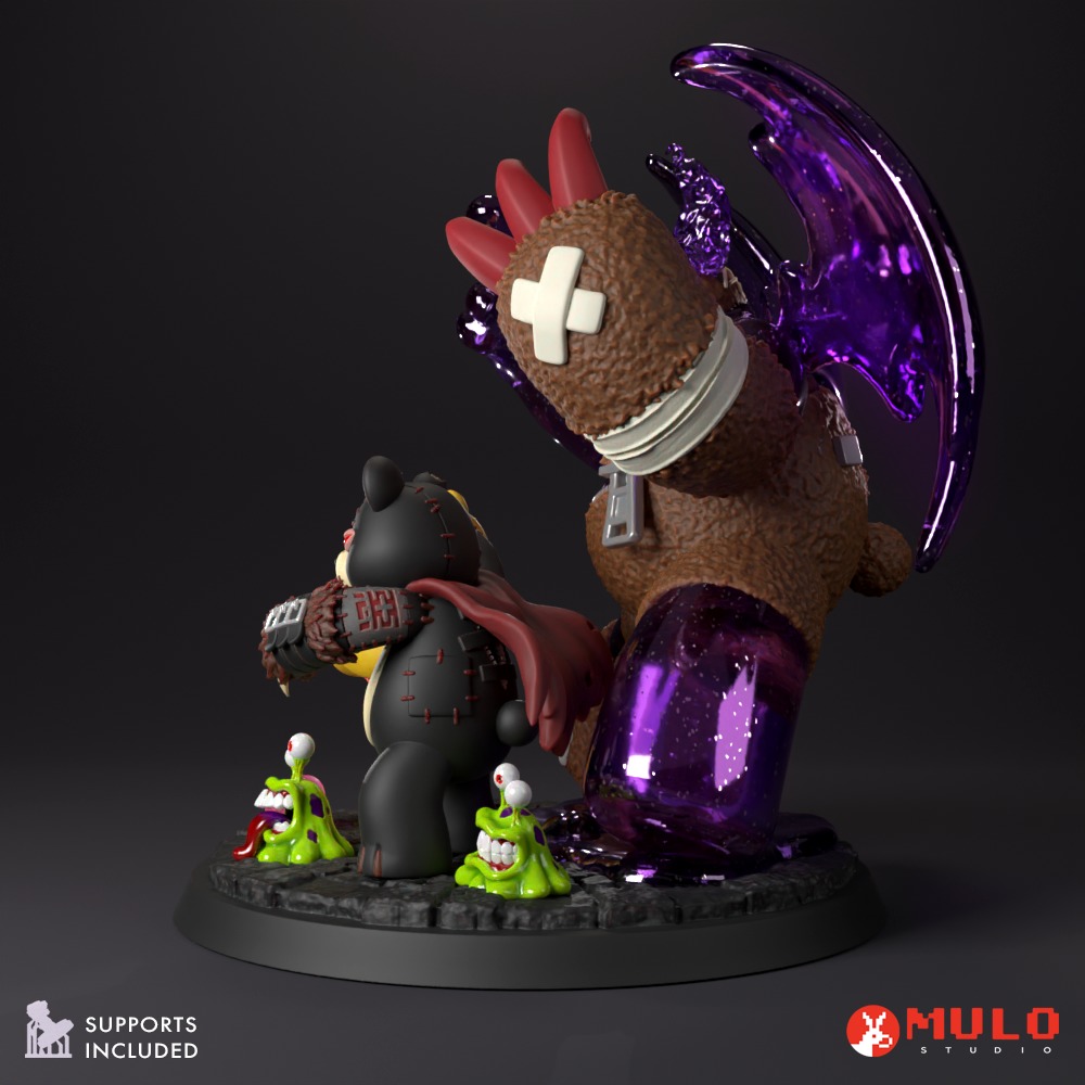 TrioBear - Monzaemon Warumonzaemon Shinmonzaemon 3D print model_6