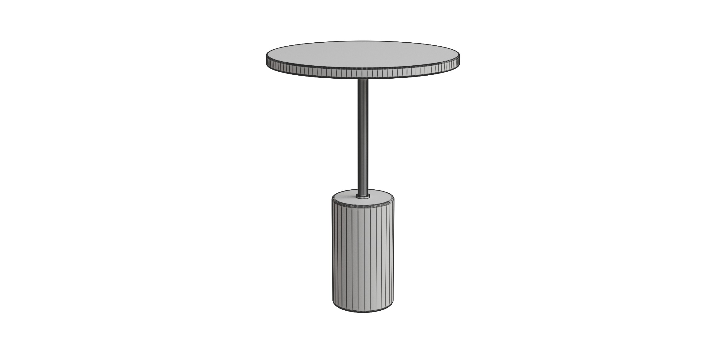Narro Brass Side Table Low-poly 3D model_1