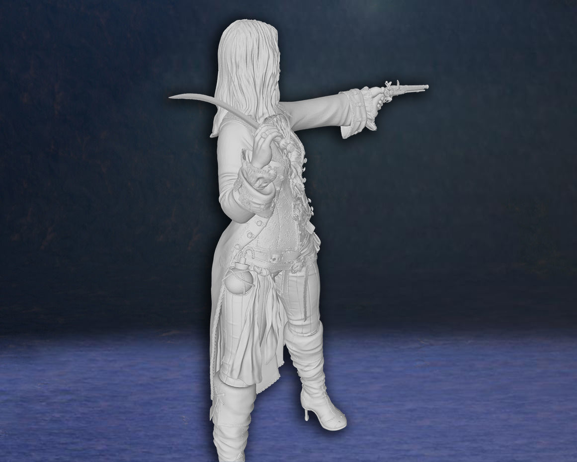 Elizabeth Swann Keira Knightley Pirates of the Caribbean model 3D print model_5