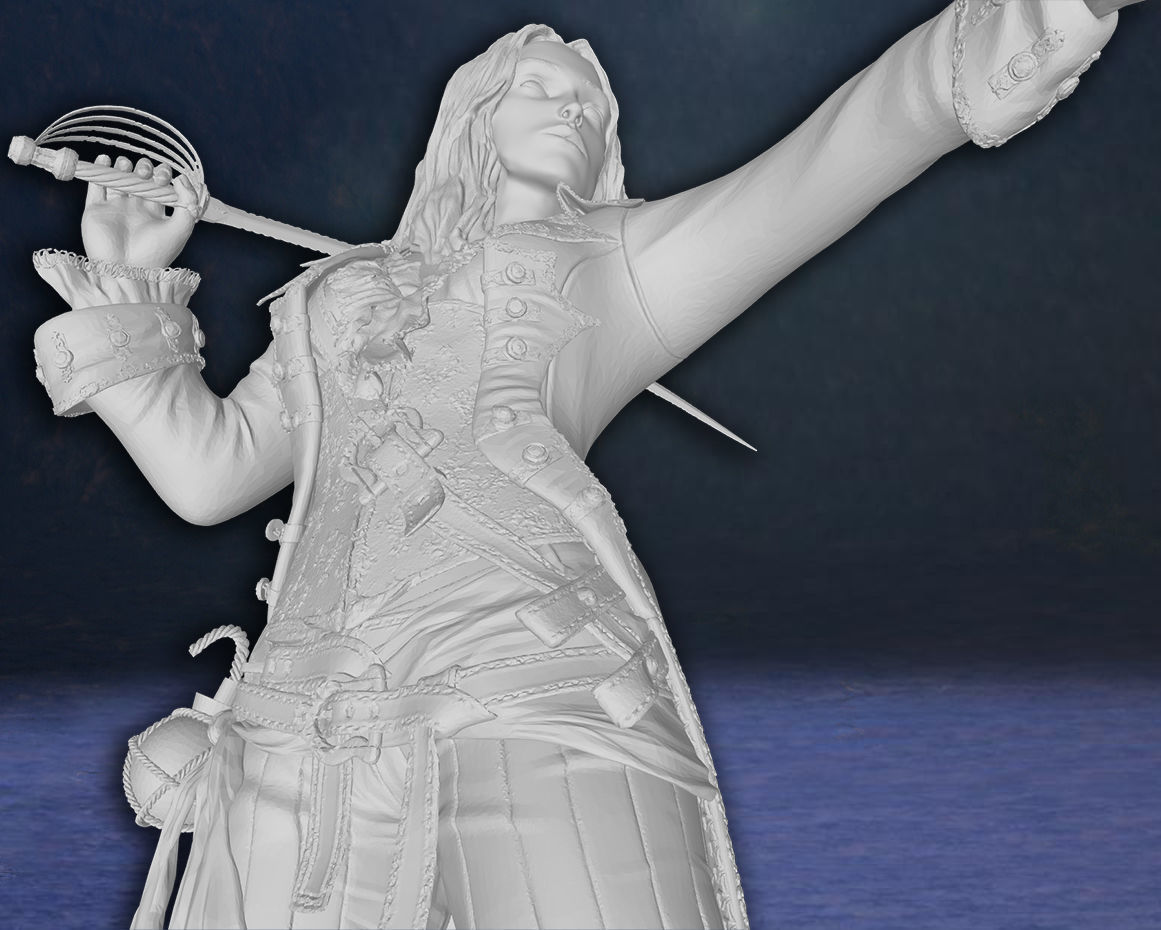Elizabeth Swann Keira Knightley Pirates of the Caribbean model 3D print model_3