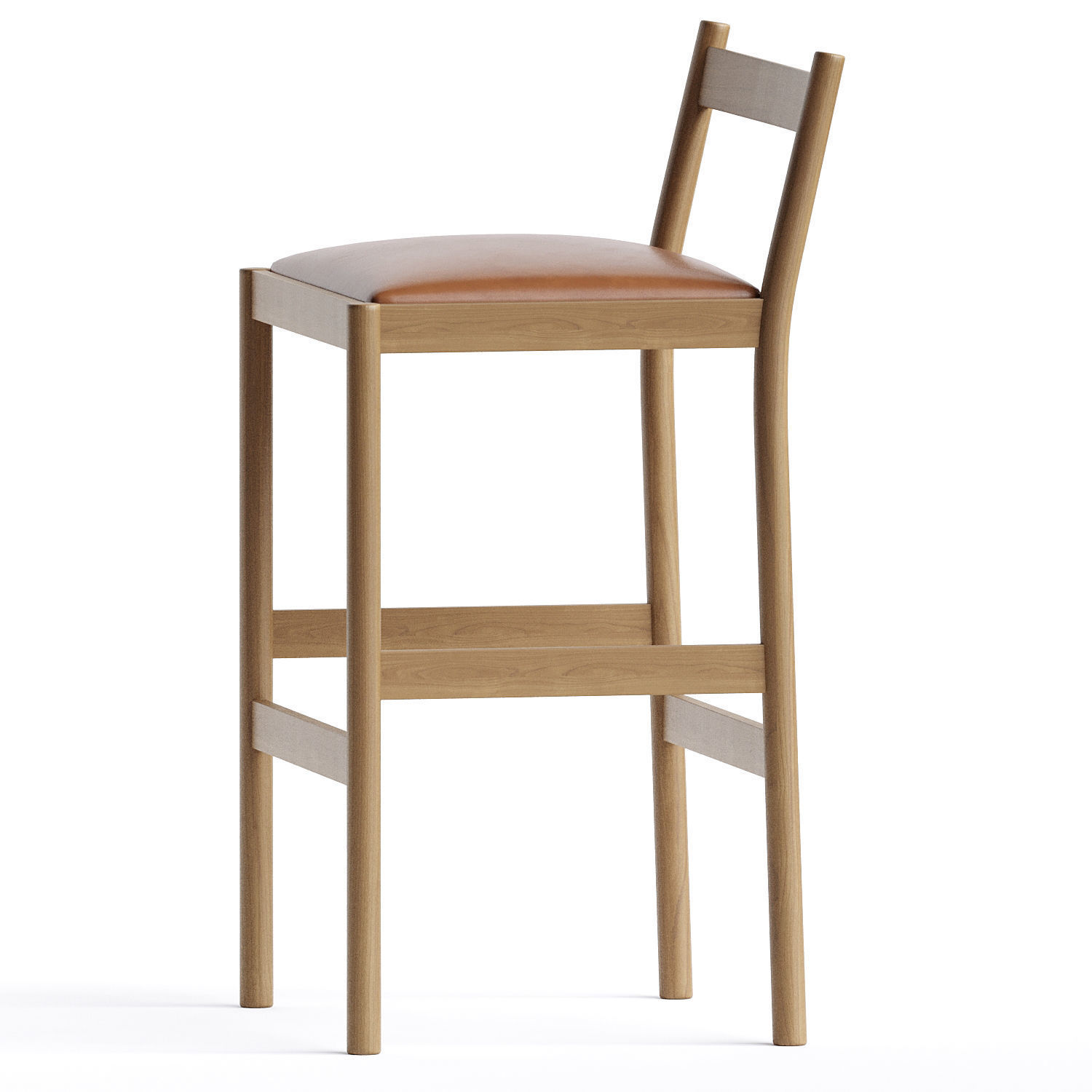 Carob Bar Stool 3D model_2