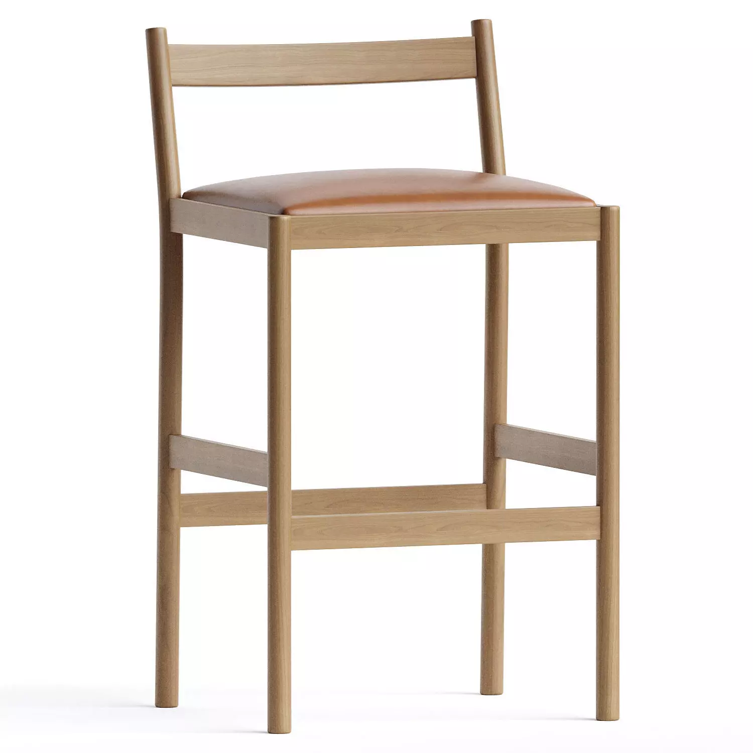 Carob Bar Stool 3D model_0