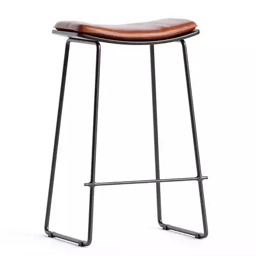 Oliver leather barstool