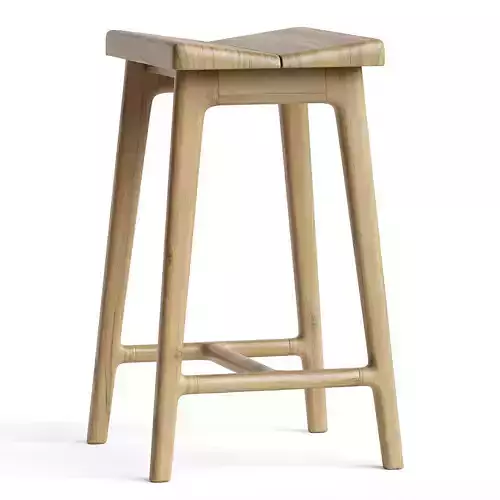 Handmade modern large oak stool