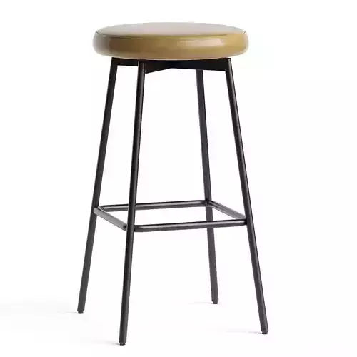 Doheny Black Steel Legs Swivel Barstool