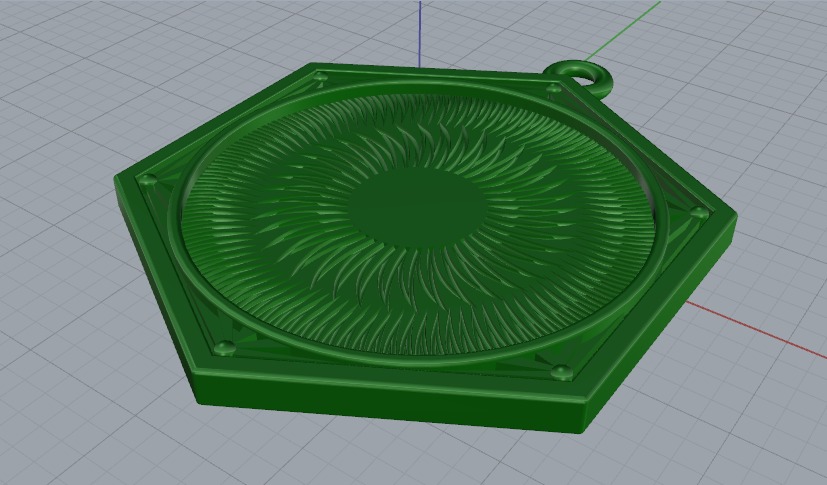 Sun pendant Model 6660 3D print model_3