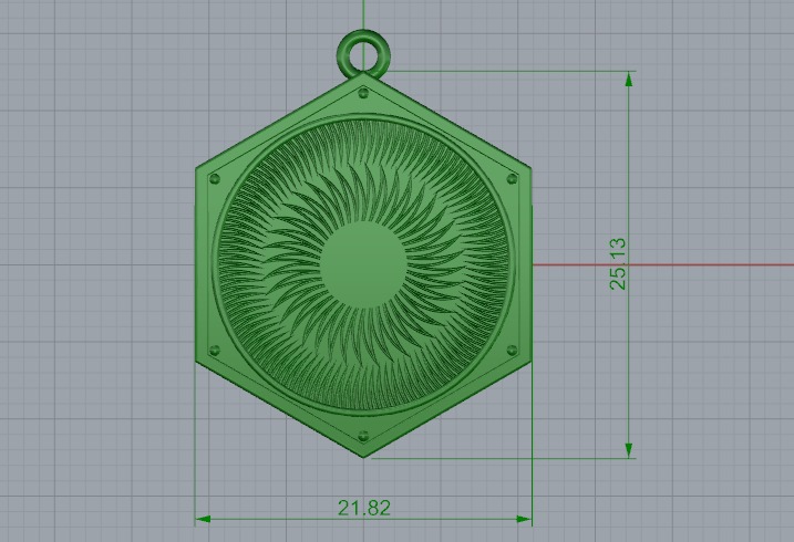 Sun pendant Model 6660 3D print model_5
