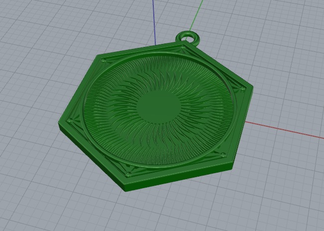 Sun pendant Model 6660 3D print model_2