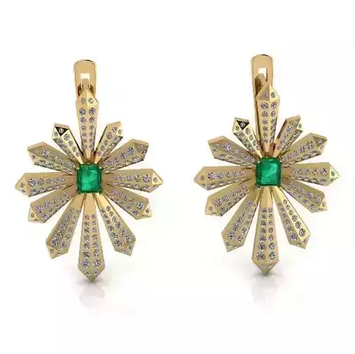 Snowflake earrings Model 6653