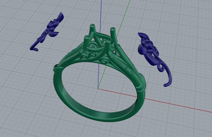 Ring flowers Model 6650 3D print model_2