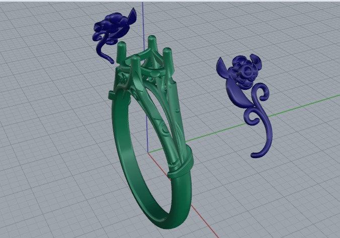Ring flowers Model 6650 3D print model_3