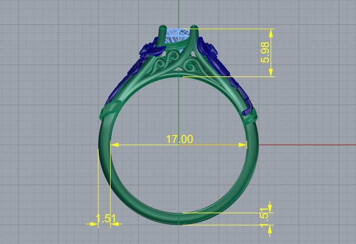 Ring flowers Model 6650 3D print model_5