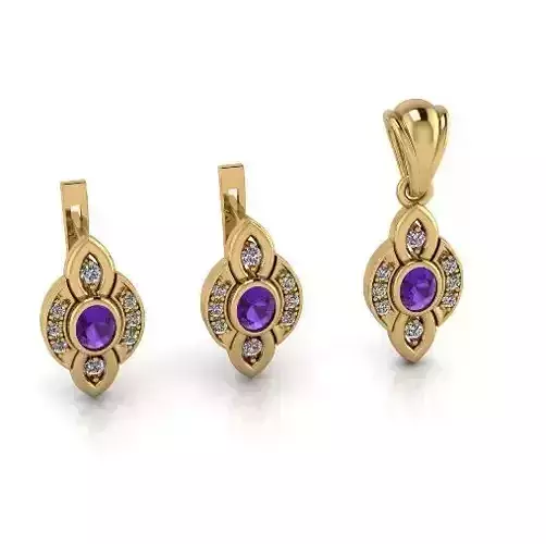 Pendant Earrings Model 6642