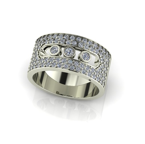 Ring of Messika Model 6639 3D print model_1