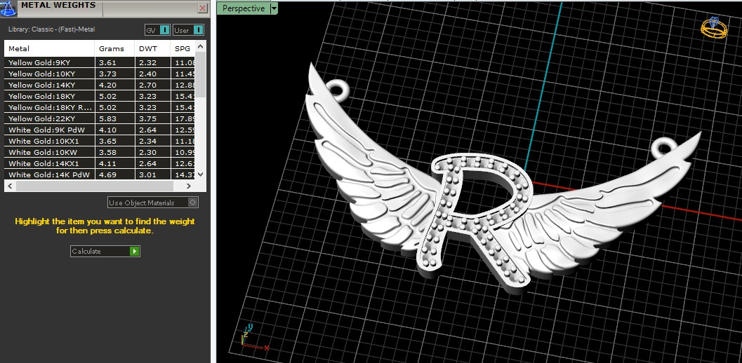 Pendant wings Model 6636 3D print model_6