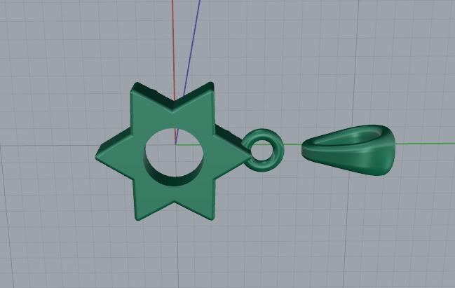 Star Pendant Model 6622 3D print model_4