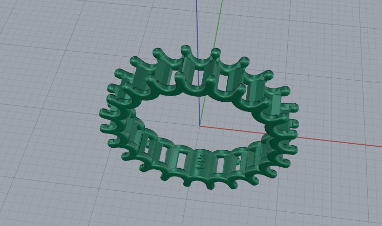 Ring emerald Model 6620 3D print model_2