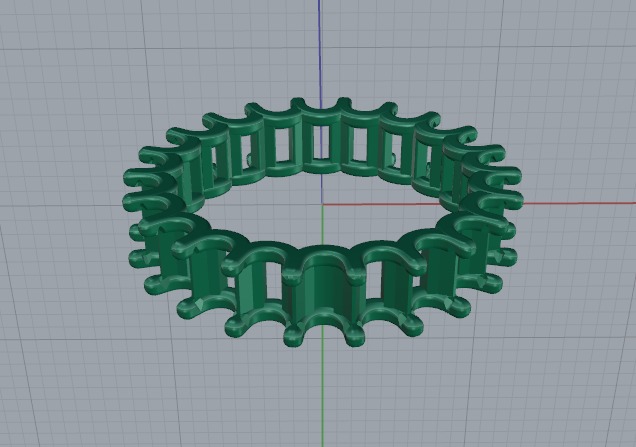 Ring emerald Model 6620 3D print model_4