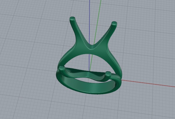 Ring emerald Model 6618 3D print model_2