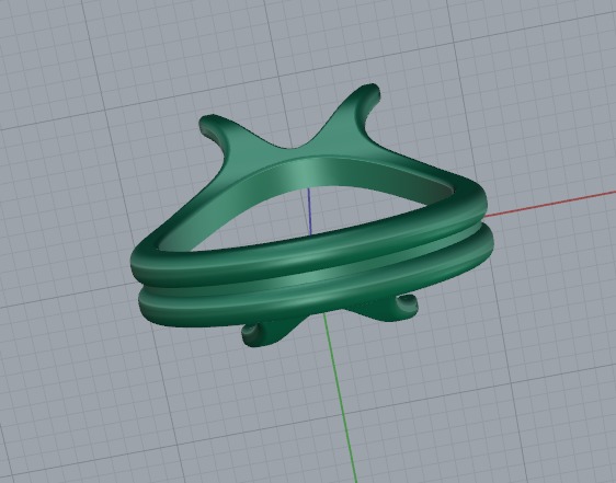 Ring emerald Model 6618 3D print model_4