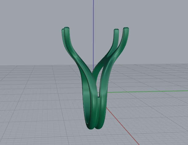 Ring emerald Model 6618 3D print model_3