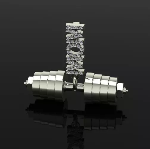 Dumbbell pendant Model 6617 3D print model