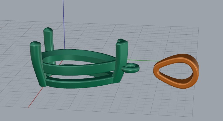 Pendant Pear Model 6613 3D print model_3