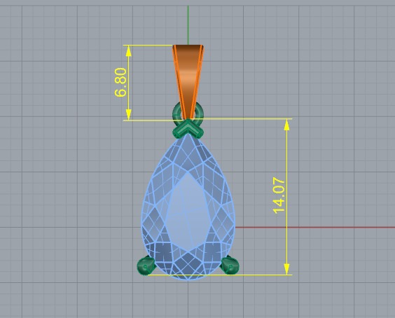 Pendant Pear Model 6613 3D print model_5