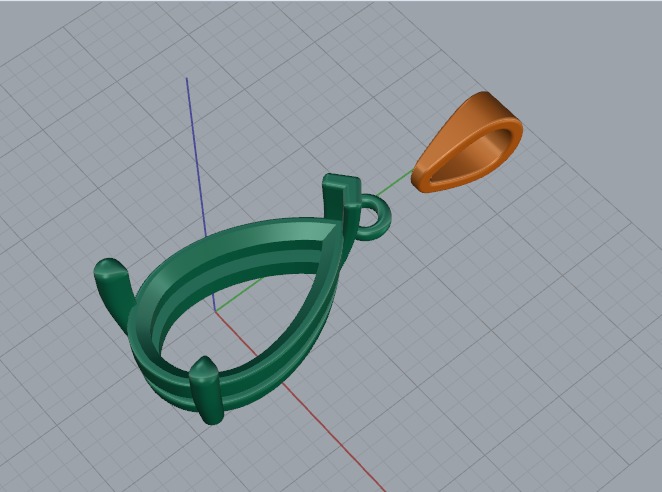 Pendant Pear Model 6613 3D print model_2