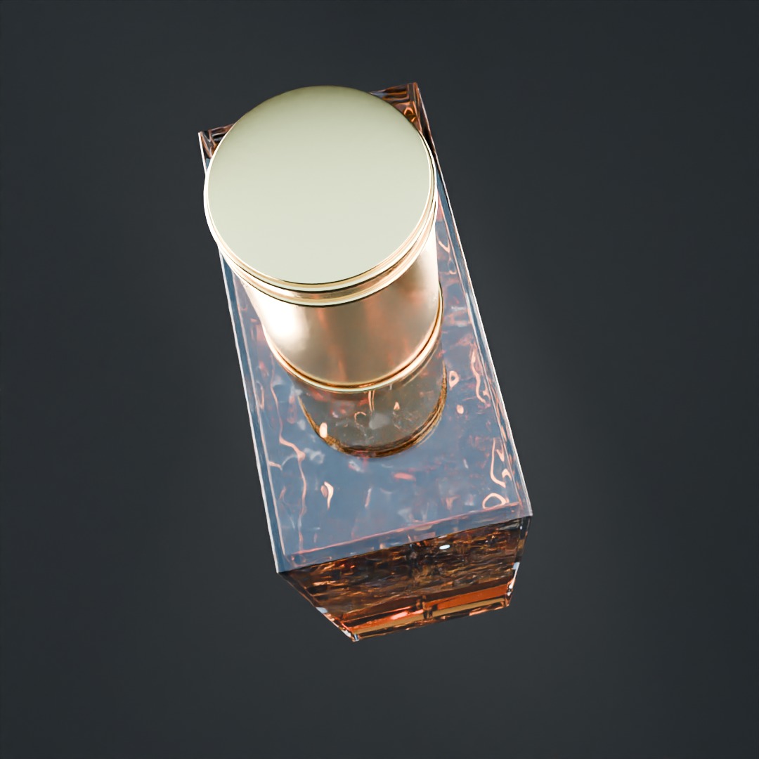 Perfume bottle orange 3D model Advertising 3D model_2