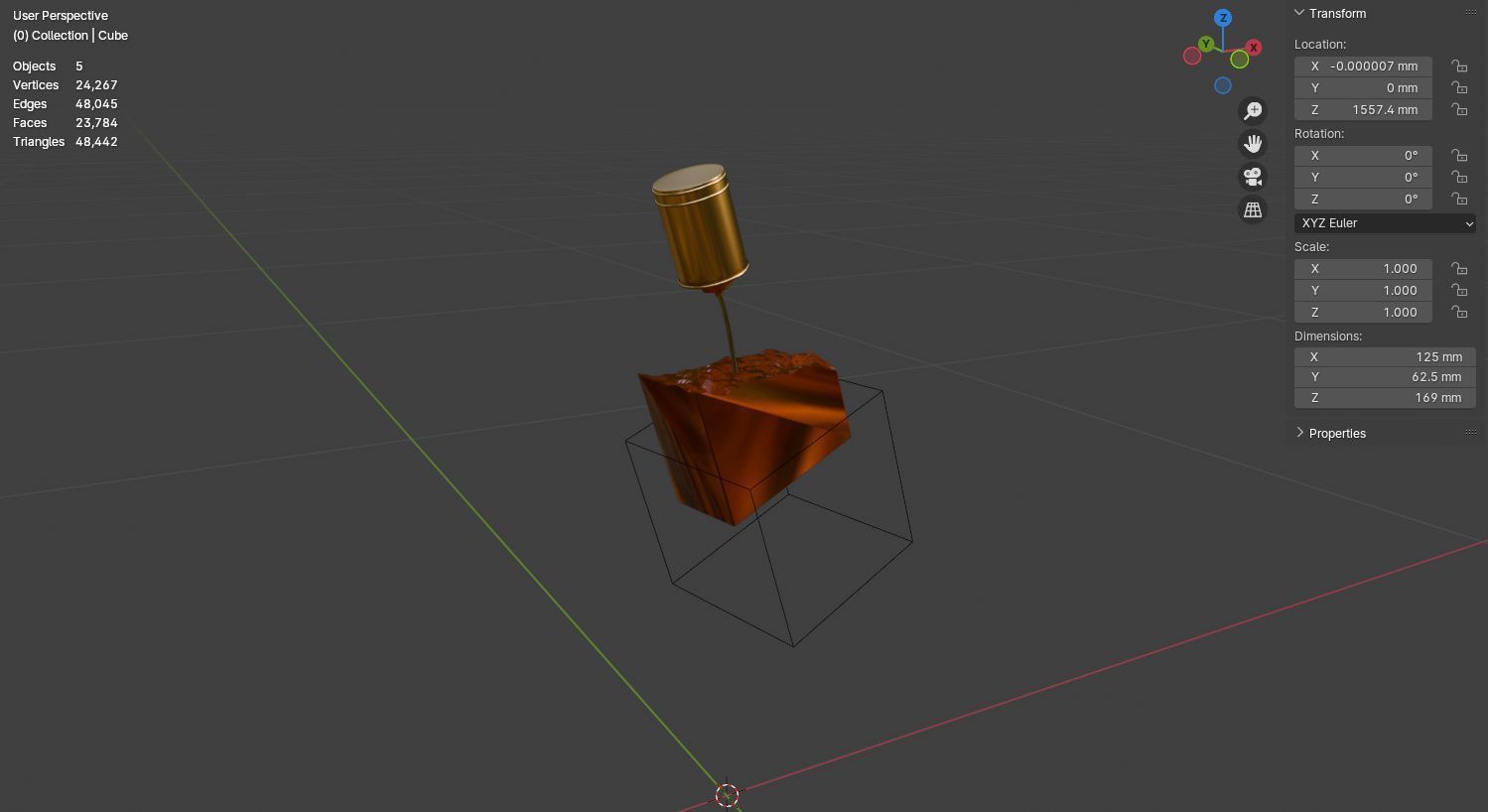 Perfume bottle orange 3D model Advertising 3D model_11