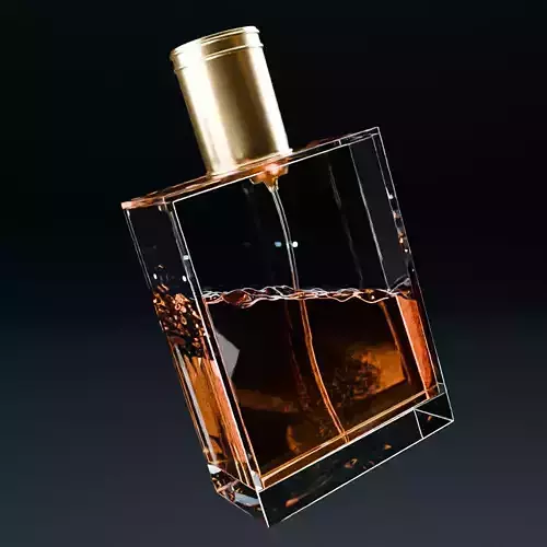Perfume bottle orange 3D model Advertising