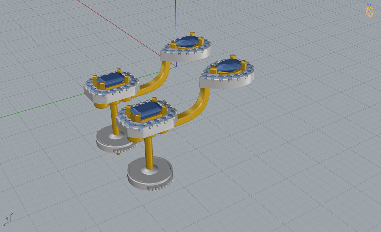 Messika Earrings 3D print model_11