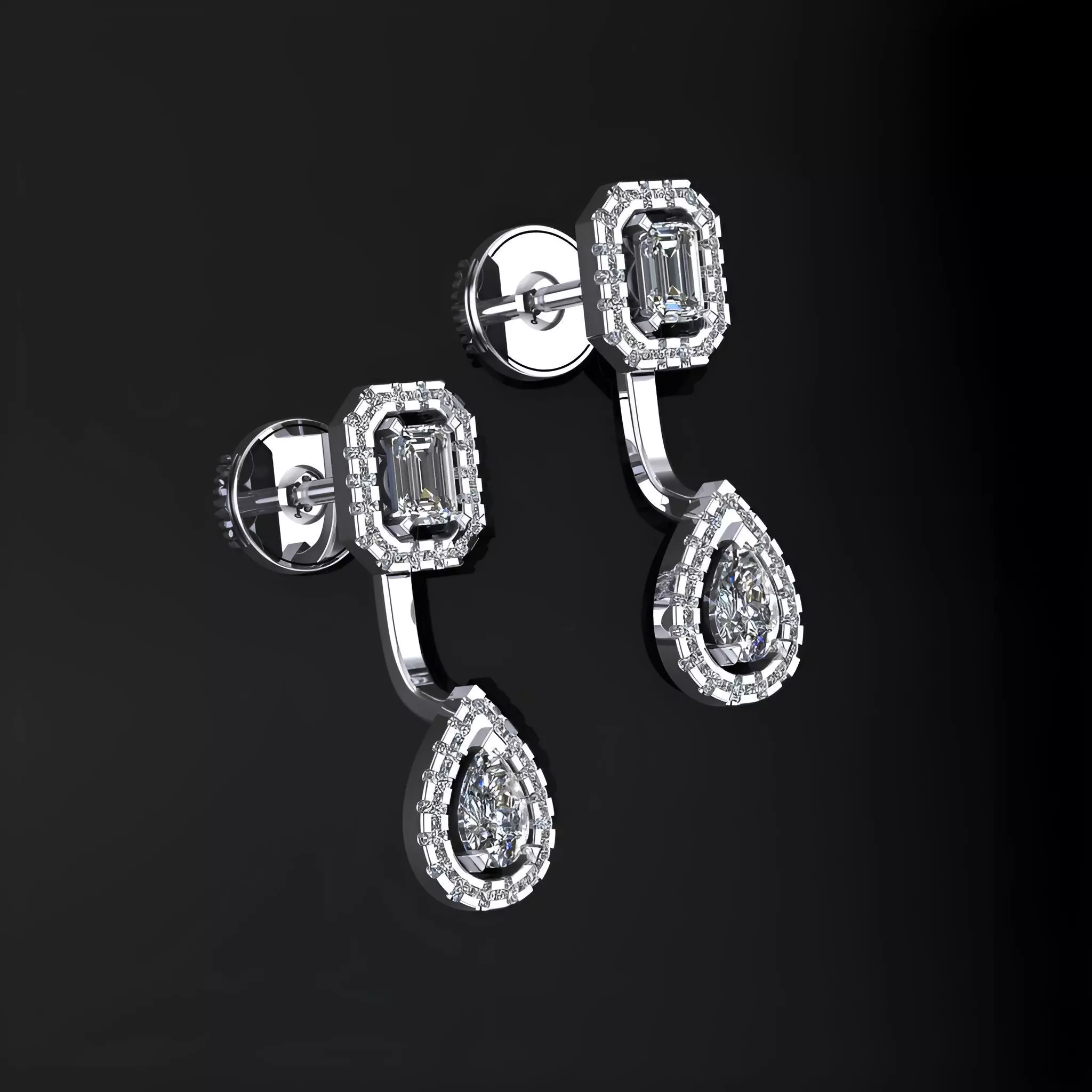 Messika Earrings 3D print model_0