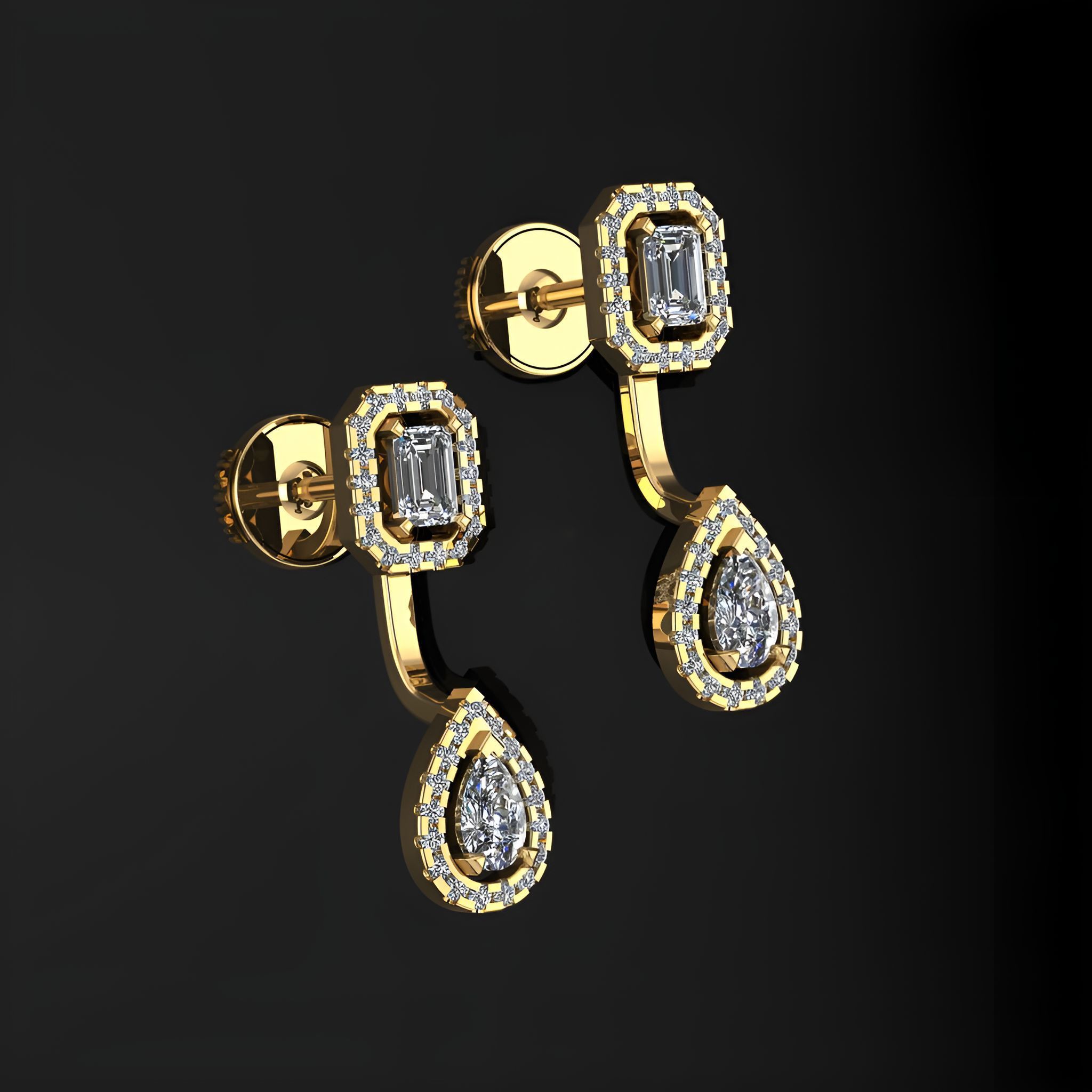 Messika Earrings 3D print model_1