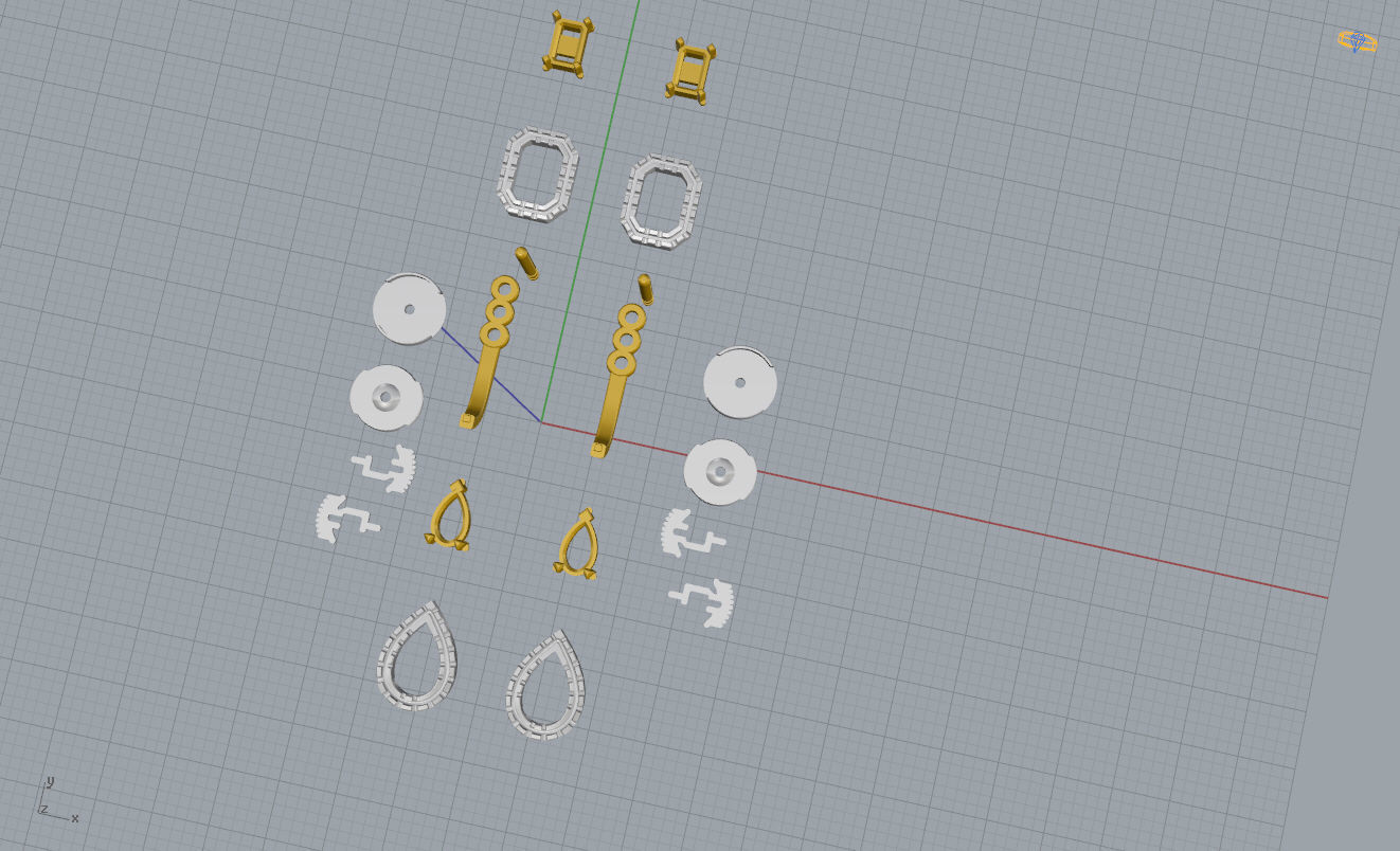 Messika Earrings 3D print model_6