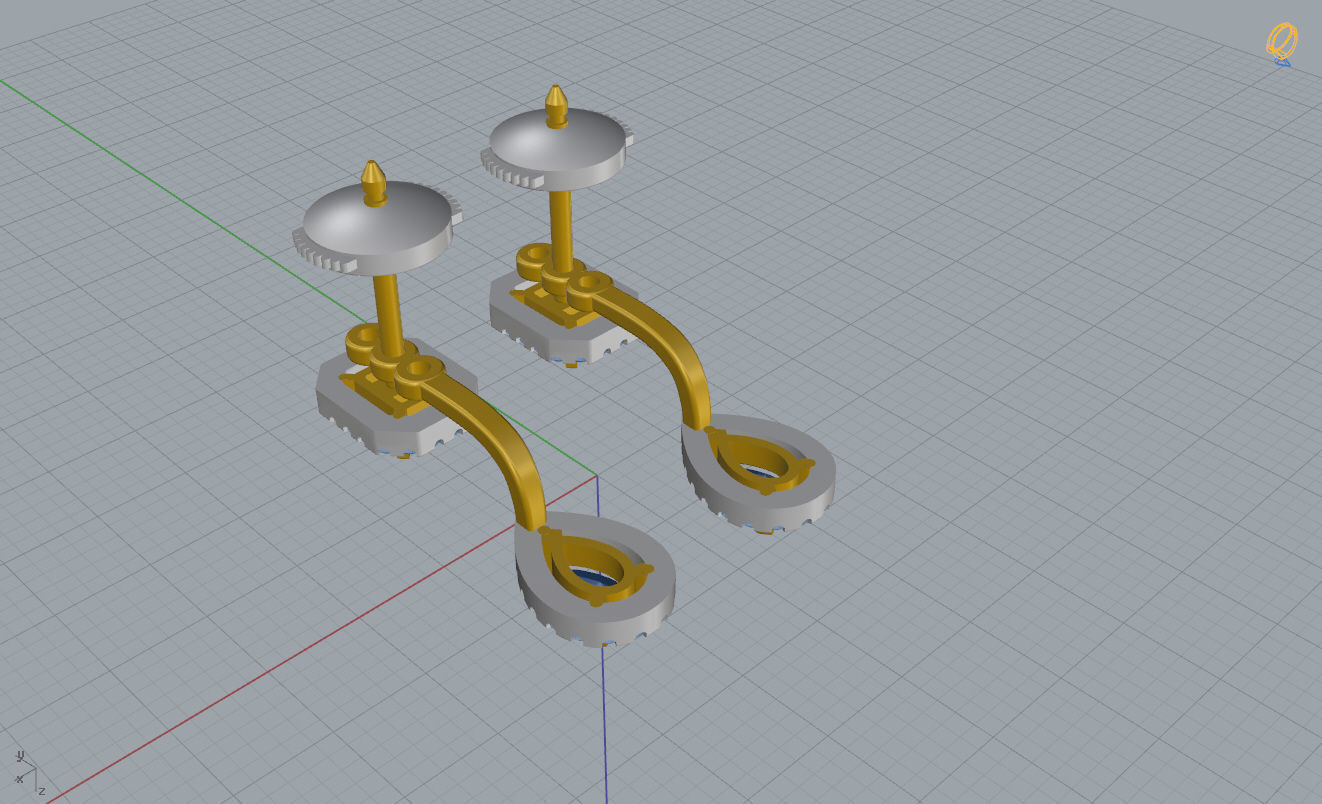 Messika Earrings 3D print model_12