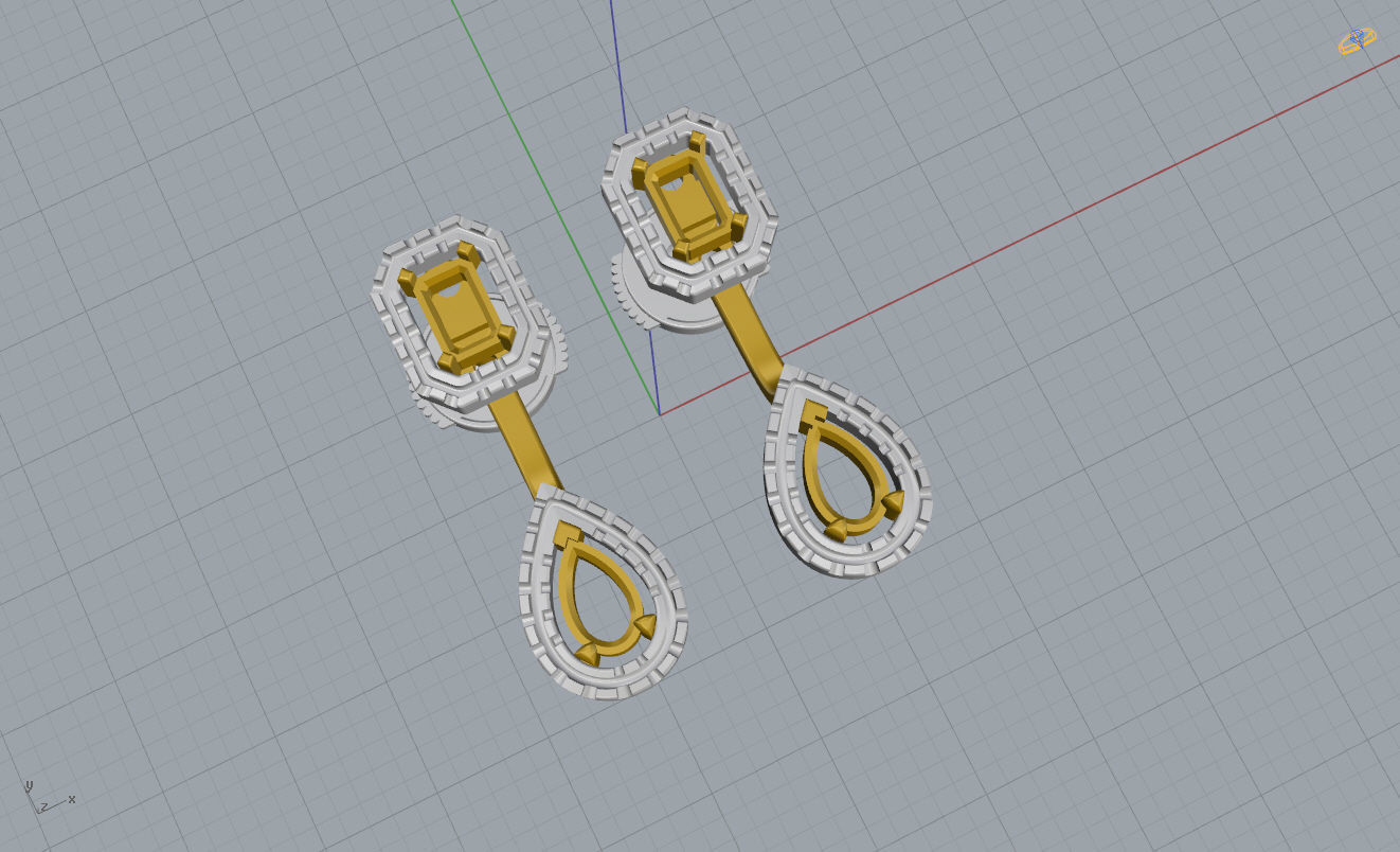 Messika Earrings 3D print model_14