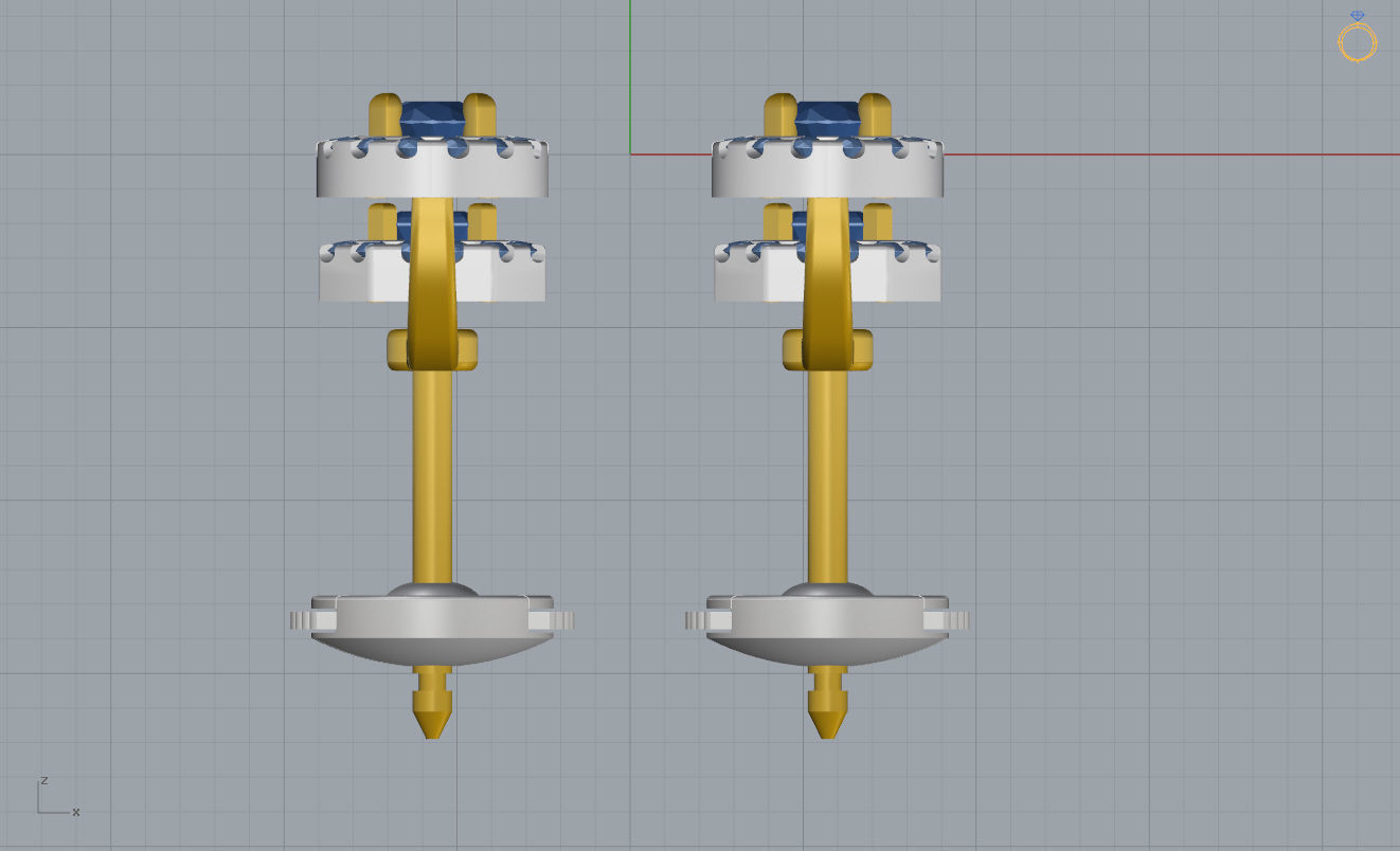 Messika Earrings 3D print model_8