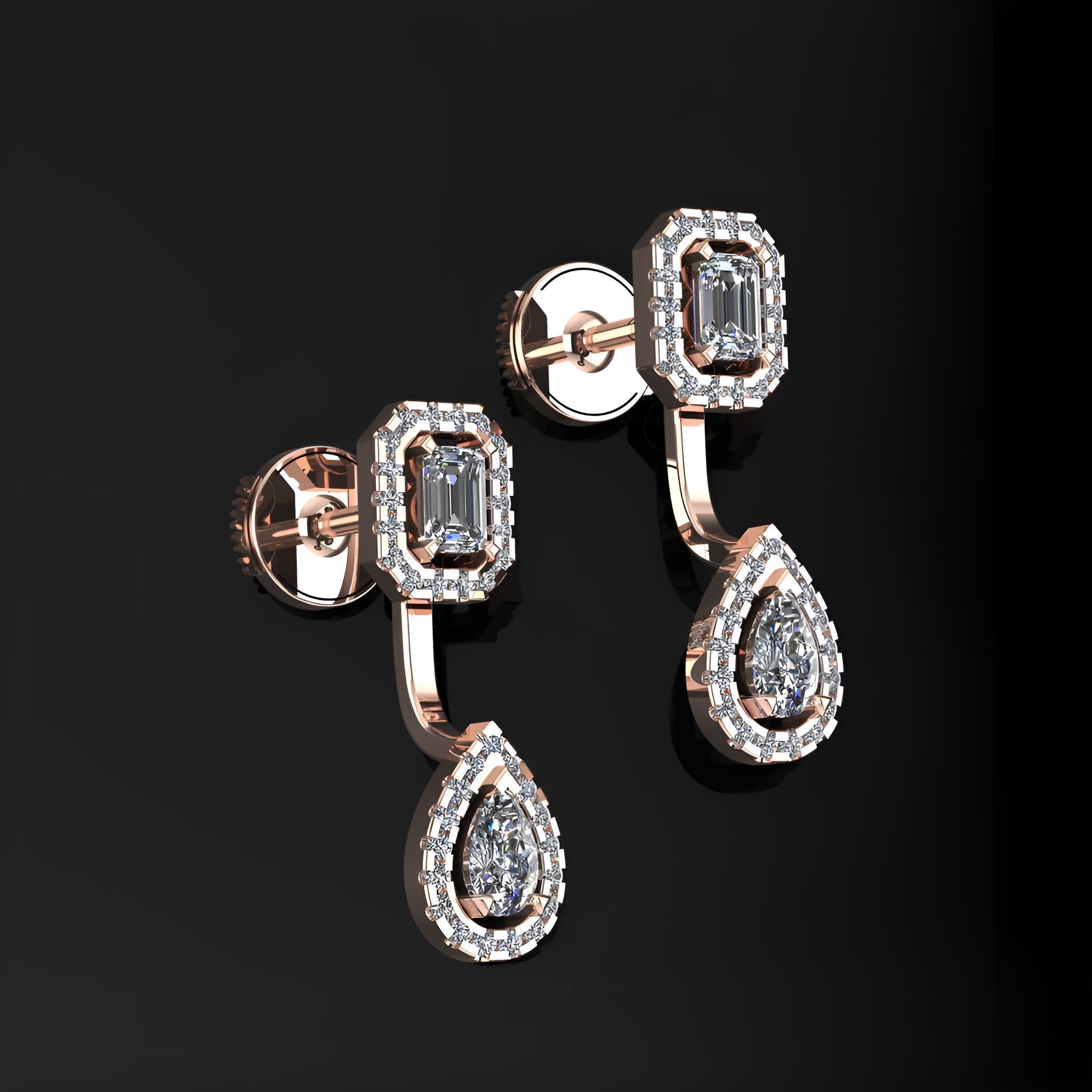 Messika Earrings 3D print model_2